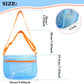 Shell Bags For Beach,3Pcs Seashell Collecting Bag With Adjustable Shoulder Straps, Beach Mesh Bag For Storing Beach Toys, Shells