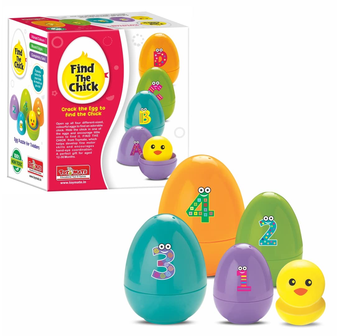 Toymate Find The Chick In Egg Nesting Toy  Helps In Motor Skills & Early Development Montessori Toy Games For Toddlers 1+ Years