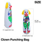 Jet Creations Clown Punching Bag For Kids Inflatable Figure With Squeak Sound Weighted Bottom (You Fill Water Or Sand), 1 Pc, Mu