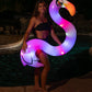 PoolCandy Inflatable Animal Swim Noodles (LED Flamingo)