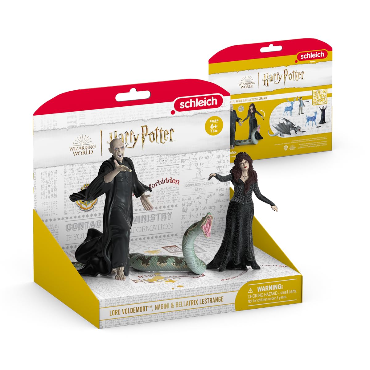 Schleich Wizarding World of Harry Potter 3-Piece Collectible Set with Voldemort, Nagini and Bellatrix Lestrange Figurines