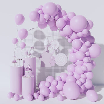 Moukiween Pastel Purple Balloons -100 Pcs Light Purple Balloon Garland Arch Kit 18 12 5 Inch Macaron Purple Latex Balloons For Baby Shower Wedding Birthday Bride Balloon Party Decorations