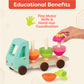 B. Toys- Stack & Roll Fruit Truck- Sort & Stack Toy – Wooden Truck & 9 Stackable Fruit Pieces – Orange, Pear, Strawberry Slices – Learning Toys For Toddlers, Kids – 18 Months +