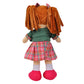 Linzy Toys, 16'' Little Sweet Hearts Interactive Soft Plush Rag Doll, Embroidered Face & Removable Clothes (90959), Plaid