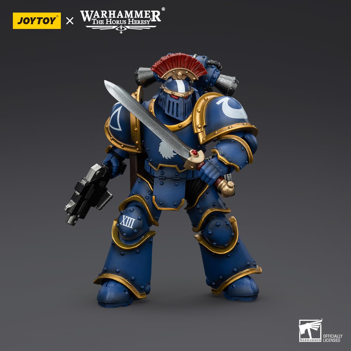 JoyToy Warhammer 40k: Ultramarines MKIII Tactical Squad Sargeant with Power decorative replica blade 1:18 Scale Action Figure