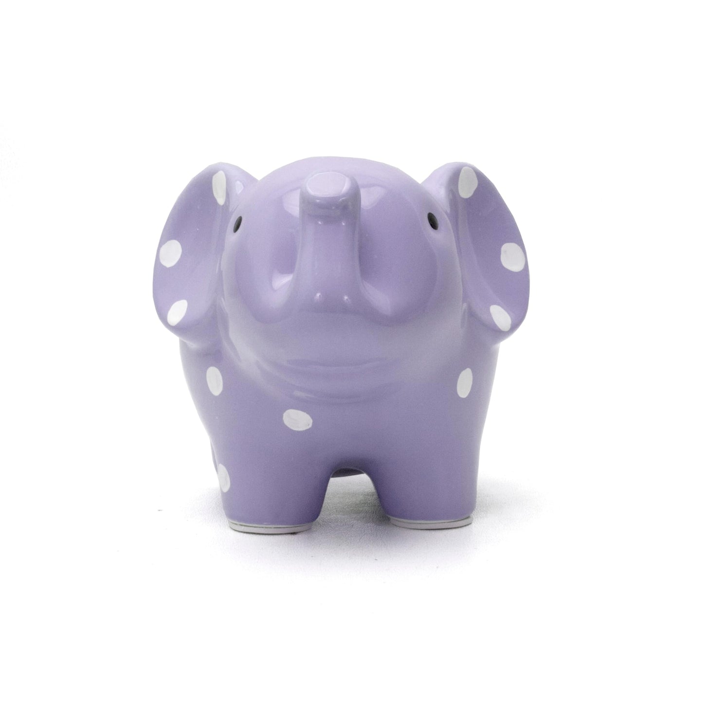 Child To Cherish Ceramic Polka Dot Elephant Piggy Bank For Girls, Lavender