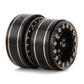 INJORA 1.0 Plus Brass Beadlock Wheel Rims 6-Spoke Wheels for TRX4M AX24 SCX24 FCX24 1/24 1/18 RC Crawler,42g/pcs (Black)