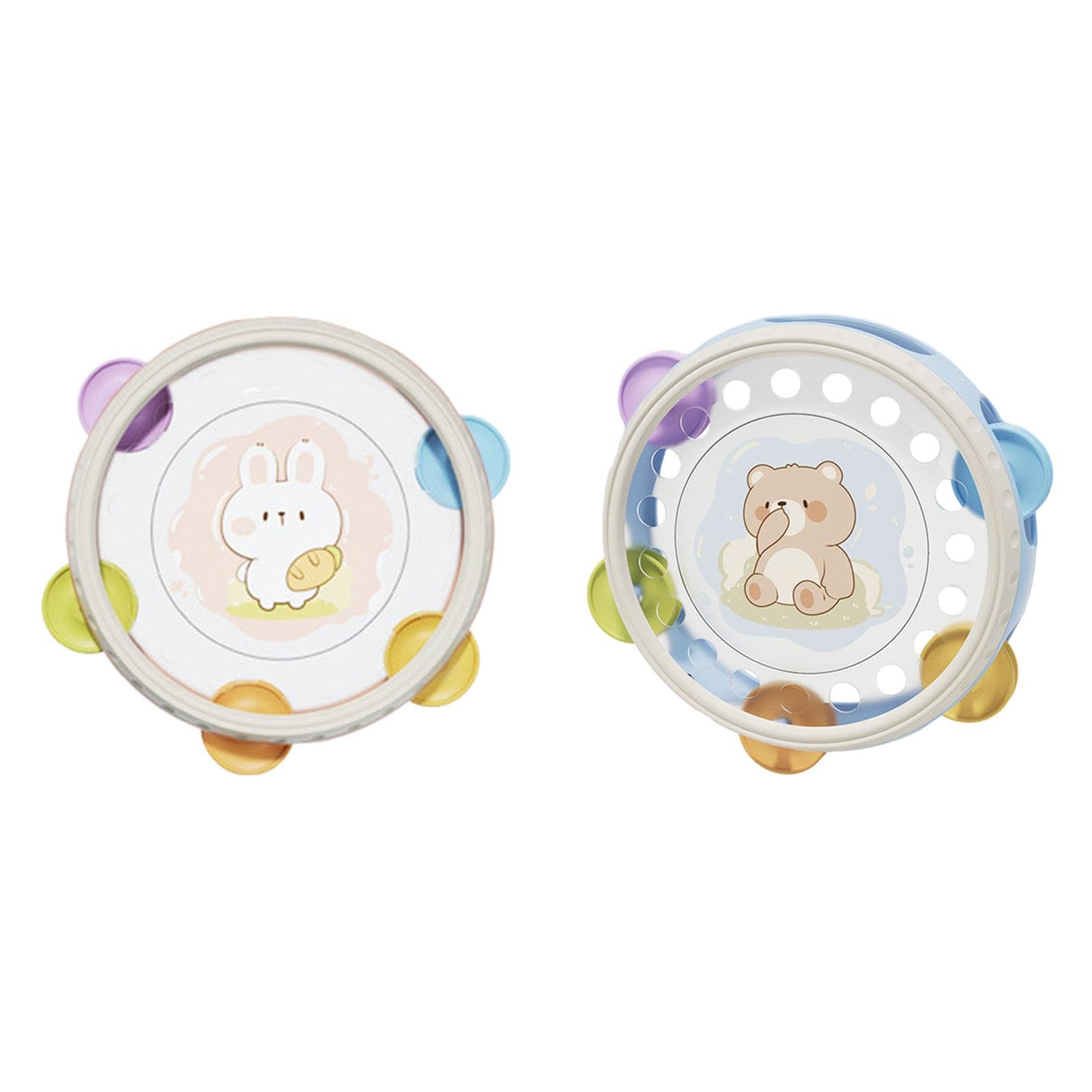 Merishopp Handheld Tambourine Early Childhood Education Rattle For Baby Toddlers Gifts Rabbit| Baby Learning Toy | Infant Activi