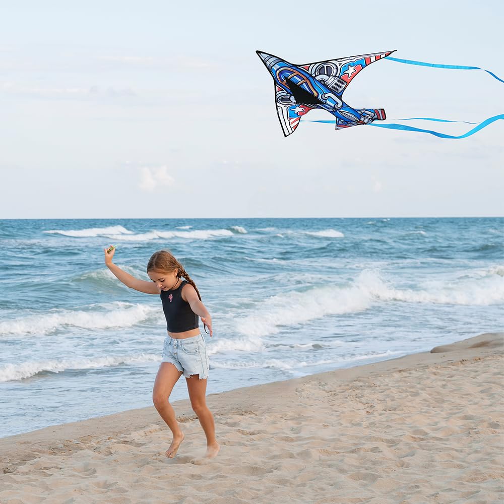 Doinfly Kite For Ages 8-12, Easy To Fly And Assemble Rocket Kite For Beginner, Single Line String Professional Kite For Beach An