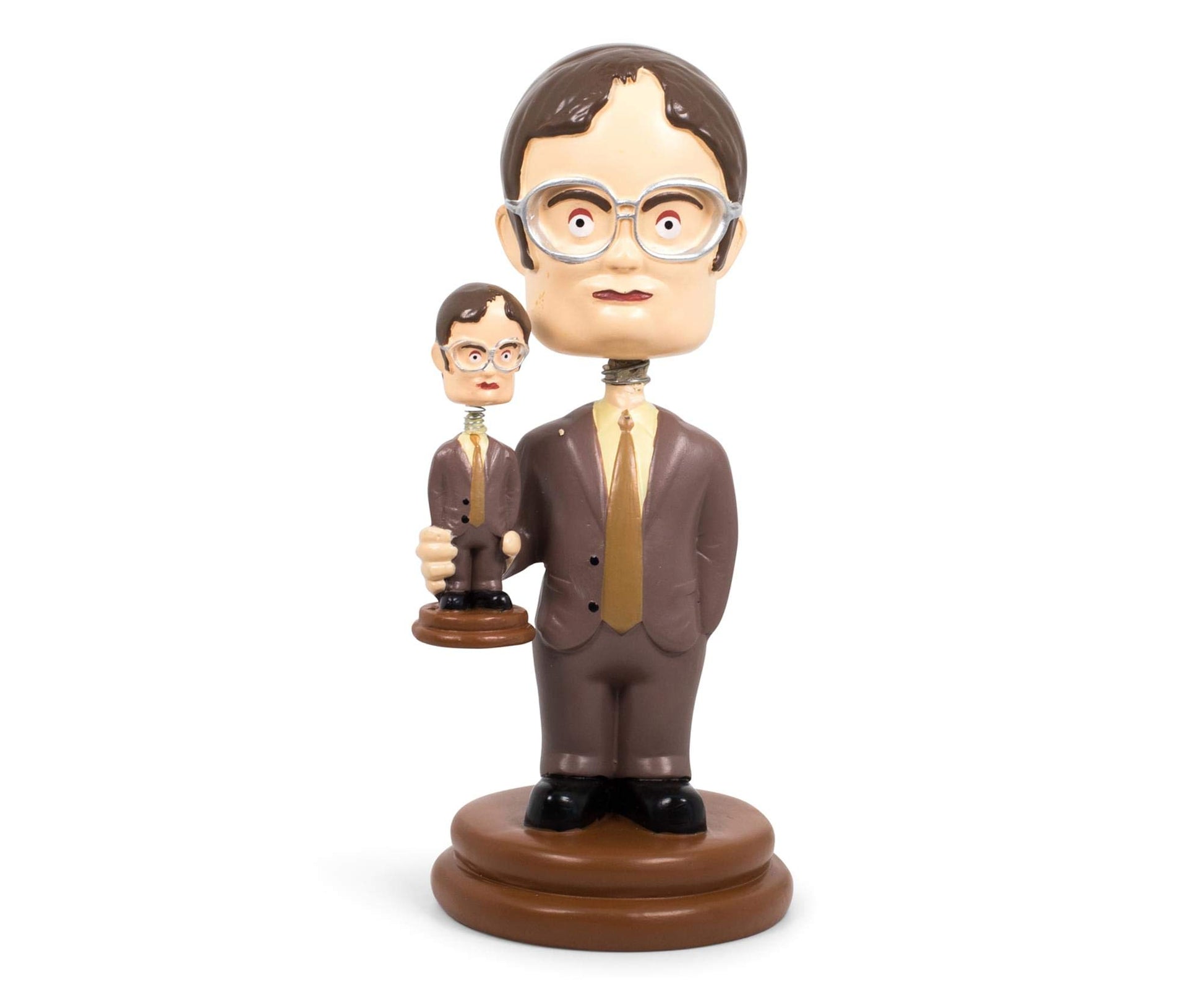 Surreal Entertainment The Office Double Dwight Resin Bobblehead | Collectible Action Figure Statue, Desk Toy Accessories | Novelty Gifts For Home Office Decor | 5 Inches Tall