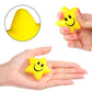 Sumind 30 Pcs Star Stress Balls Smile Face Foam Squeeze Balls 2.16 Inch Foam Squeeze Star for Stress Relief Classroom Carnival Reward Anxiety Fidget Sensory Supplies(Yellow)