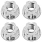 Vgoohobby 4Pcs Hexagonal Nuts, M4 Aluminum Alloy RC Wheel Hex Nuts Compatible with HSP Sakura D3 D4 1/10 RC Car (Silver)