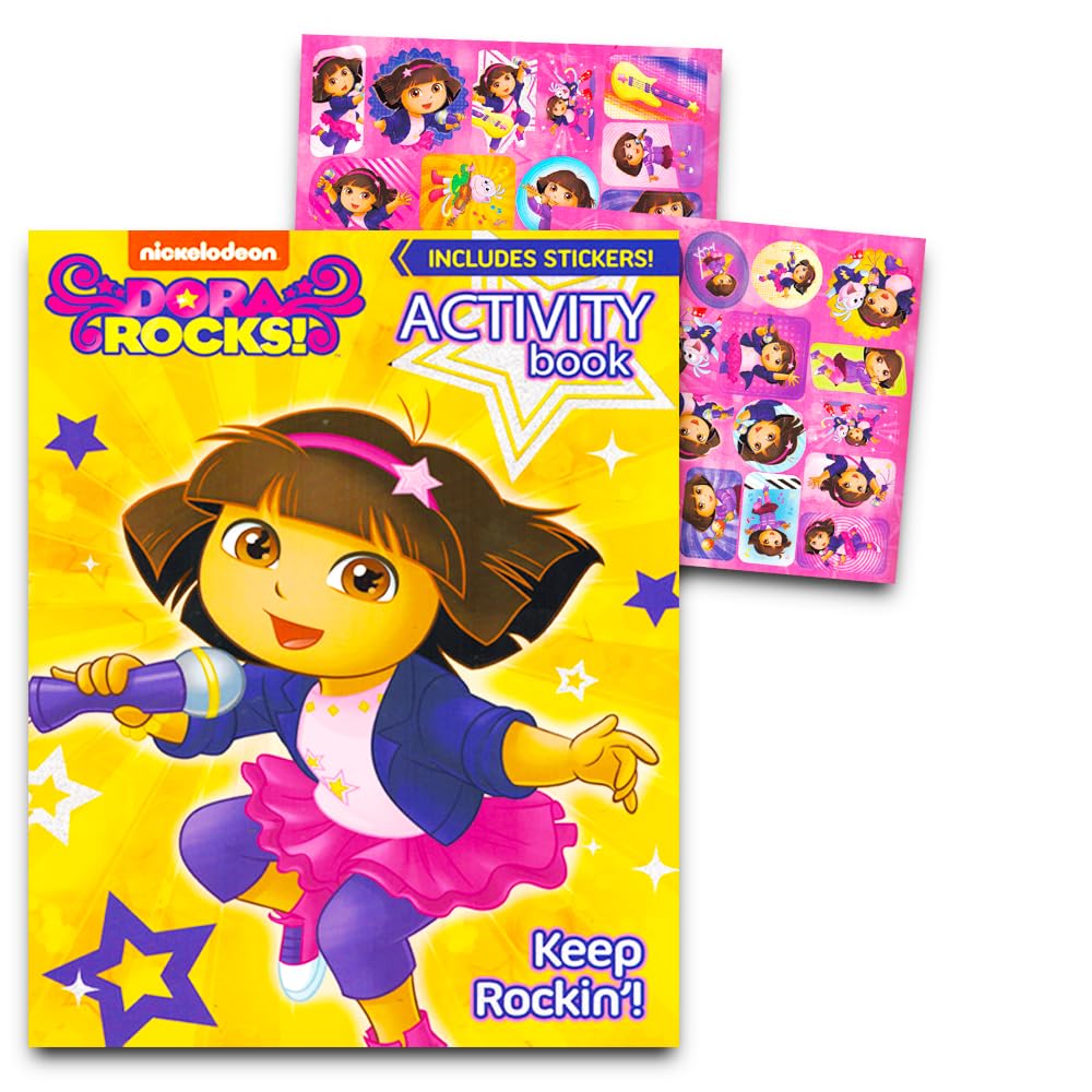 Dora the Explorer Coloring Book Super Set - 3 Coloring Books Bundle with Play Pack, Ideal for Kids, Color: Dora Coloring Book