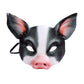 Hosfairy 1Pcs Half Face Animal Mask Pig Mask Horror Pig Mask for Halloween Costume Party Cosplay Props (Black Pig Mask)