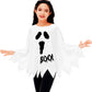 AOBUTE Girls White Ghost Poncho Kids Halloween Cute Cloak Cape Clothes White