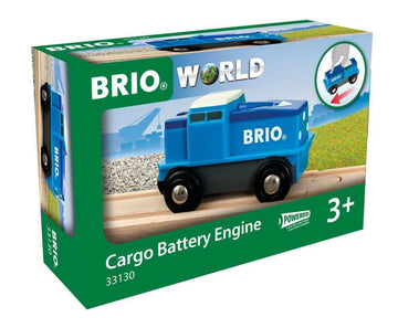 Brio World - Cargo Battery Engine - Blue Train For Kids Age 3 Years And Up. Compatible With All Train Sets