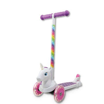 Self Balancing Kick Scooter Toddler Scooter & Kids Scooter, Extra Wide Deck, 3 Wheel Platform, Foot Activated Brake, 75 Lbs Limi