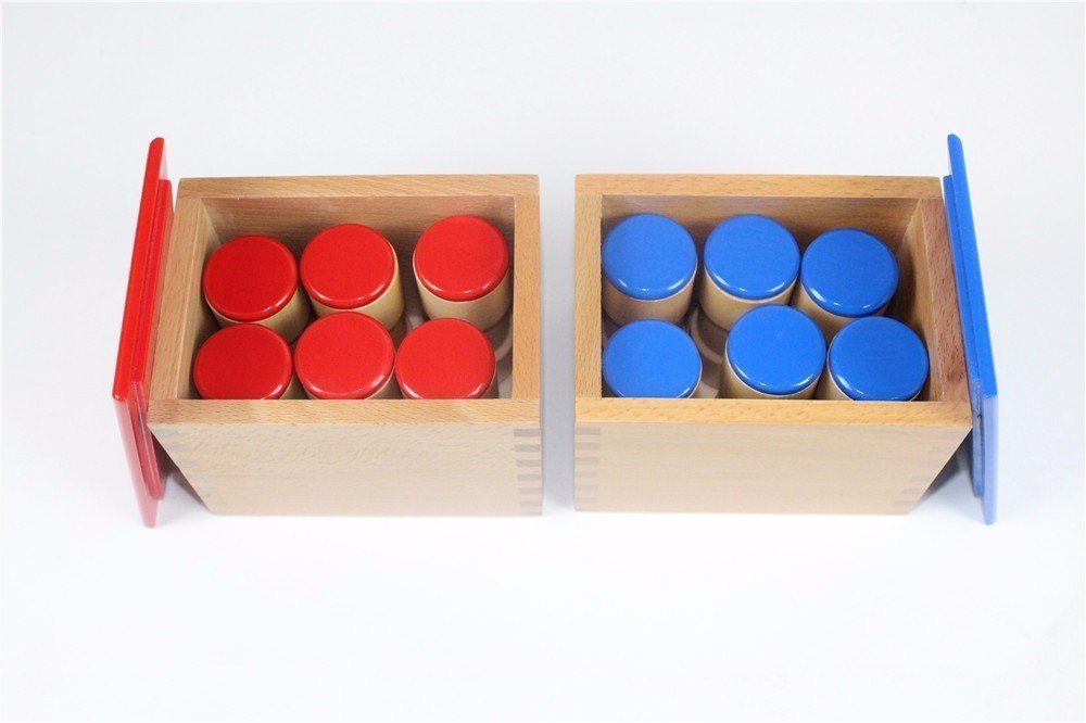 Yhzan New Montessori Sensorial Auditory Material Sound Bottles - Sound Cylinders Sound Boxes Kids Educational Toys