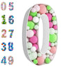 3Ft Mosaic Balloon Frame Number 0 Pre-Cut Kit Thick Foam Board Decoration For Birthdays Anniversary Baby Shower