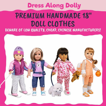 Harley Quinn Inspired Doll Outfit (7Pc Set)- Super Hero Clothes & Accessories Compatible W American Girl Doll- Includes Shirt, S