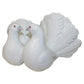 LLADR   Porcelain Figure of White Glossy Pair of Doves. Figure of Dove Lovers.
