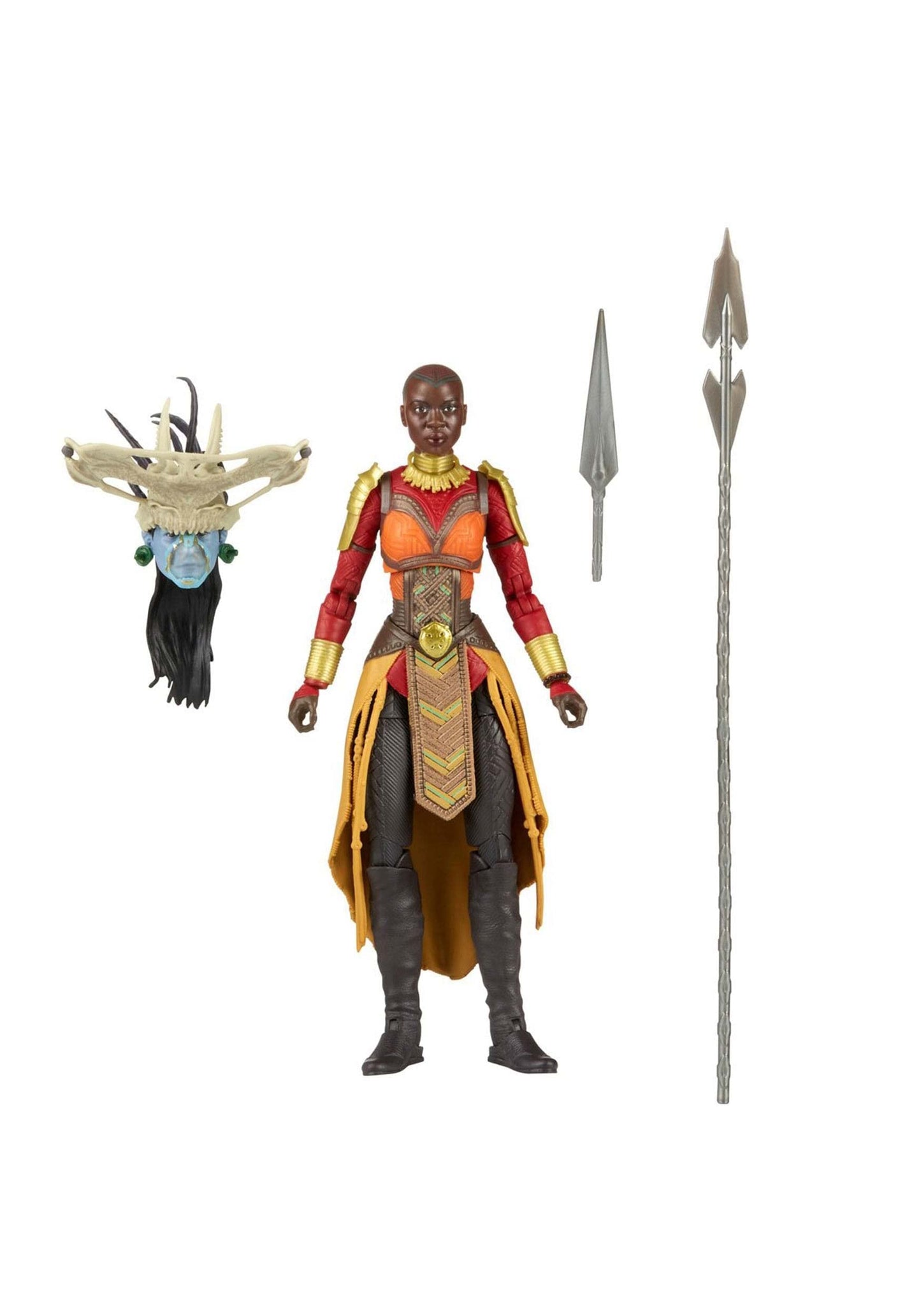 Marvel Legends Series Black Panther Wakanda Forever Okoye 6-Inch Mcu Action Figure Toy, 2 Accessories, 1 Build-A-Figure Part