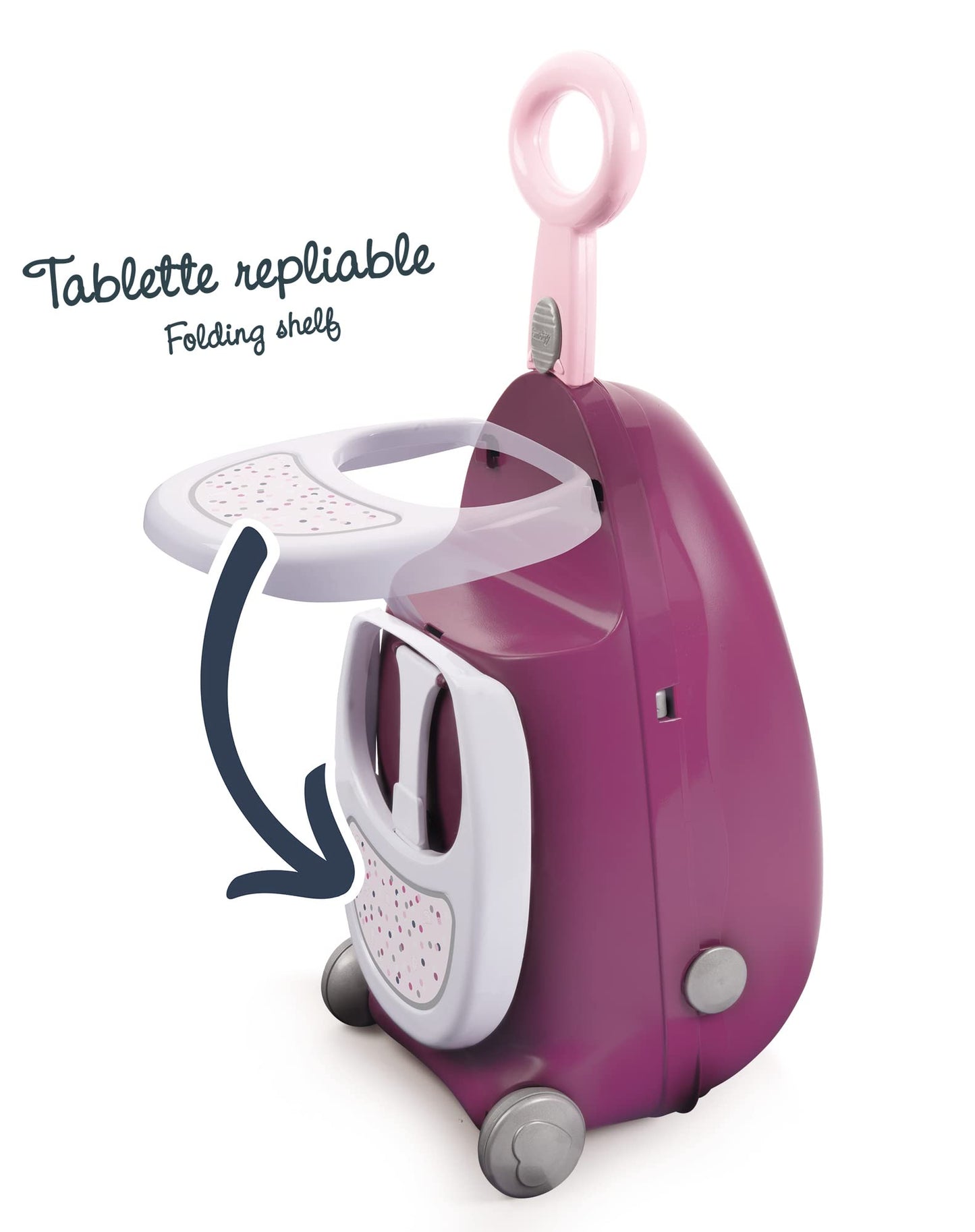 Smoby - Trolley For Dolls, Purple