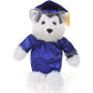 Plushland Plush Stuffed Animal Toys 12 Inches Present Gifts for Graduation Day  Personalized Text  Name or Your School Logo on Gown  Best for Any Grad School Kids (Graduation Husky Blue Gown)