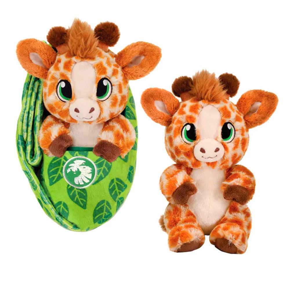 Giraffe Swaddle Babies - Stuffed Animal Keepsake And Baby Swaddle Carrier With Custom Name