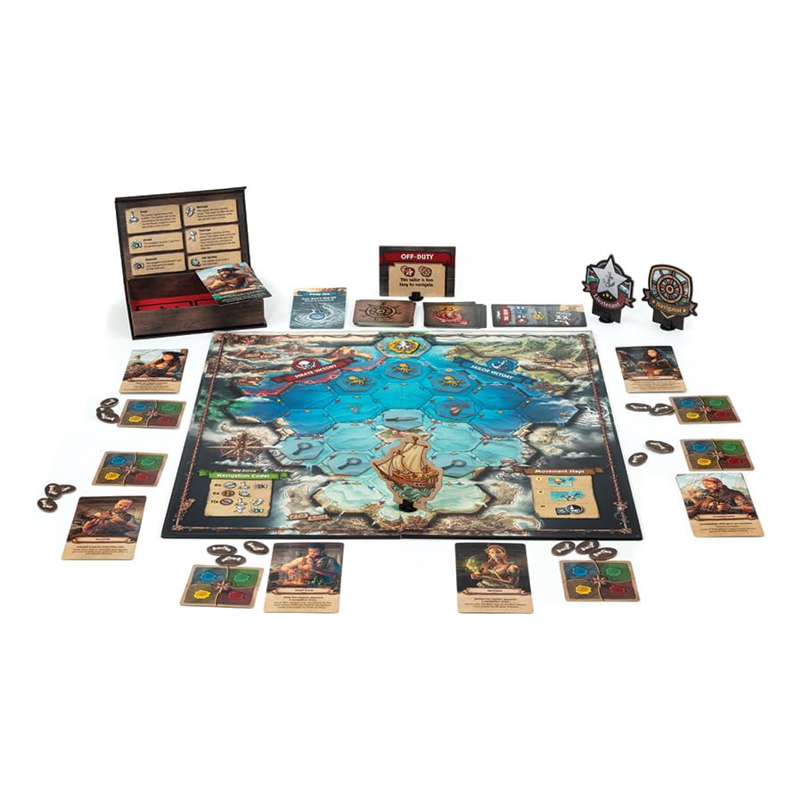 Outset Media Feed The Kraken Game - Essential Edition for 5-11 Players, Cardboard, Blue/Brown, Model 19395, Ages 12+