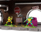 Jada Toys Teenage Mutant Ninja Turtles Turtle Lair Nano Scene with Die-Cast Figures, Plastic, Model JAD34679, Color: Nano Scene Lair
