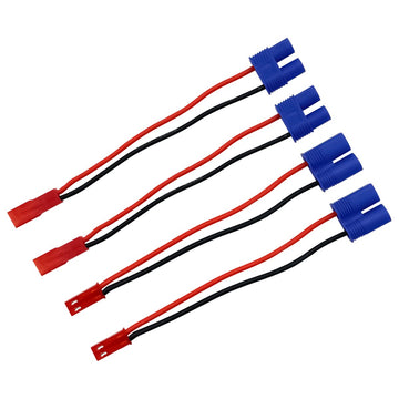 2pairs JST to EC3 Male Female Lipo Battery Connectors Adapter with 10cm 20awg Wire for RC FPV Racing Drone Multicopter Quadcopte