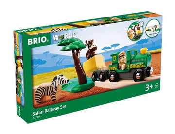 Brio World - 33720 Safari Railway Set - Imaginitive Wooden Toy Train Set For Toddlers | Creative Play | Expansion Compatible |Safety Tested | Ideal For Kids Age 3 And Up