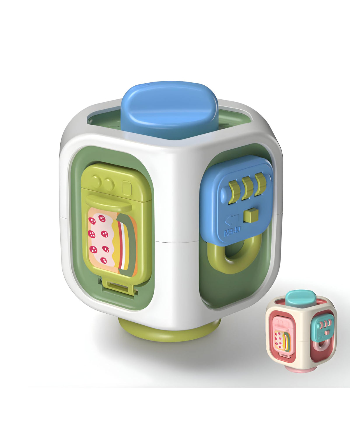 Jollyora 6In1 Busy Cube Fidget Toy For Toddlers | Montessori Sensory Activity Toy For Kids | Early Learning & Motor Skill Deve
