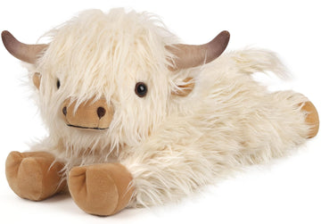 Highland Cow Stuffed Animals  Microwavable Stuffed Animal Adorable Fluffy Highland Cow Plush for Warmth Comfort  Heatable Coolable Lavender Scent Toy  Cute Soft Plushies Gift for Kid Boy Girl & mature-themed