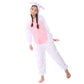 WAFUNNE Animal Onesie Costume for Kids Child Boys Girls Womens Mens Cosplay Halloween Costumes Easter Onesies White Pink Rabbit 140