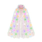 Hsctek Light Up Princess Cape, Rainbow Princess Dress Up Tulle Cape, Coloful Princess Outfit Costume Accessories Kids Toddlers Girls