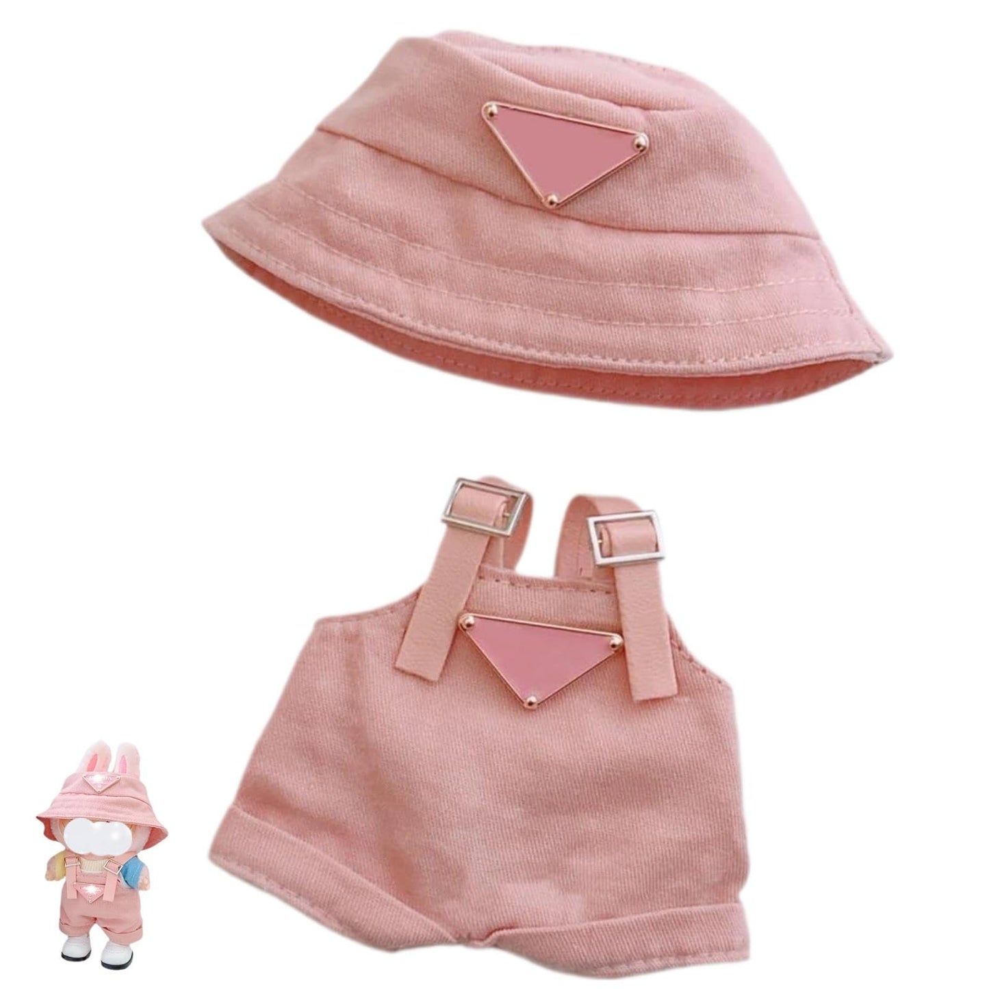 Ciunura Trendy Clothes for bubu Dolls  bubu's Clothes  Clothing Sets for 5.9-6.7in Doll  Multiple Stylish Outfits for 15-17cm Dolls Accessories  Khaki&Pink