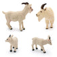 Higherbros Goat Figurines 4Pcs Goat Animal Toy Set Sheep Toys Farm Animal Figurines Goat Decor For Kids Preschool Toy Goat Gifts