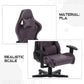 Kisangel Miniature Gaming Chair Model, Plastic Tiny Chair Dollhouse Furniture Decor For Mini House Computer Office Collector Dis