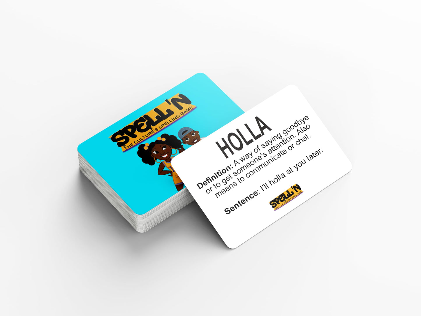 LewisRenee Hood Spelling Bee Game - Family-Friendly Trivia Celebrating Urban Culture, Black, Paper Material