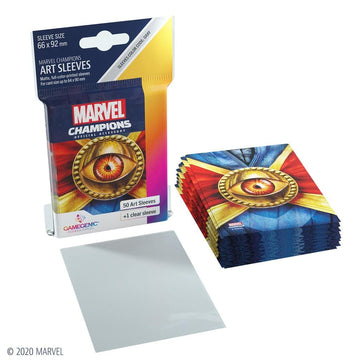 Gamegenic Marvel Champions The Card Game Official Captain America Art Sleeves - Pack Of 50 Art Sleeves And 1 Clear Sleeve, Card Game Holder, Use With Tcg And Lcg Games, Made By Fantasy Flight Games