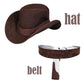Cowgirl Costume For Girls 6Pcs Set Kids Dress Up Birthday Halloween Party Cosplay 11-12 Years