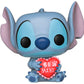 Funko Pop Stitch Valentine Collectible Figure, Multicolor, Resin Material