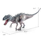 JR PARK Large Dinosaur Toy - Realistic 15.7" T-Rex Figure with Moveable Jaw, Gray Plastic Model for Collectors and Dinosaur Fans