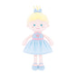 Onetoo Soft Baby Doll For Girls Plush Rag Doll Sleeping Cuddle Buddy Doll First Baby Doll Wear Blue Love Dress 14'
