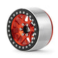 4Pcs 2.2'' Rc Aluminum Beadlock Wheels W/Hubs For For For 1/10 Rc Axial Wraith Rr10 Yeti Scx10 D90 Trx4 Cc01 (Red)