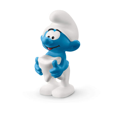 Schleich Smurfs, Collectible Retro Cartoon Toys For Boys And Girls, Smurf With Tooth Figurine, Ages 3+