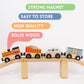 Woodenedu Wooden Train Sets For Toddlers, 12Pcs Train Toy Magnetic Sets Fits Brio, Thomas, Melissa And Doug, Kids For Boys Girls