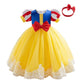 Hoizosg Baby Girls Halloween Costume Snow White Bowknot Dress Christening Birthday Party Baptism Christmas Gown W/Headwear 3T